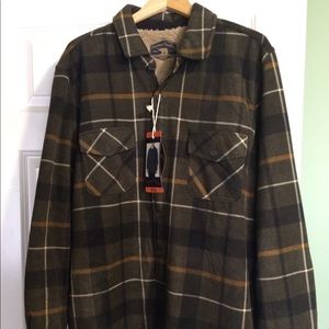 Men's Sherpa lined fleece shirt jack